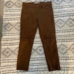 Marc New York Brown Faux Suede Skinny Leggings Pants Size S